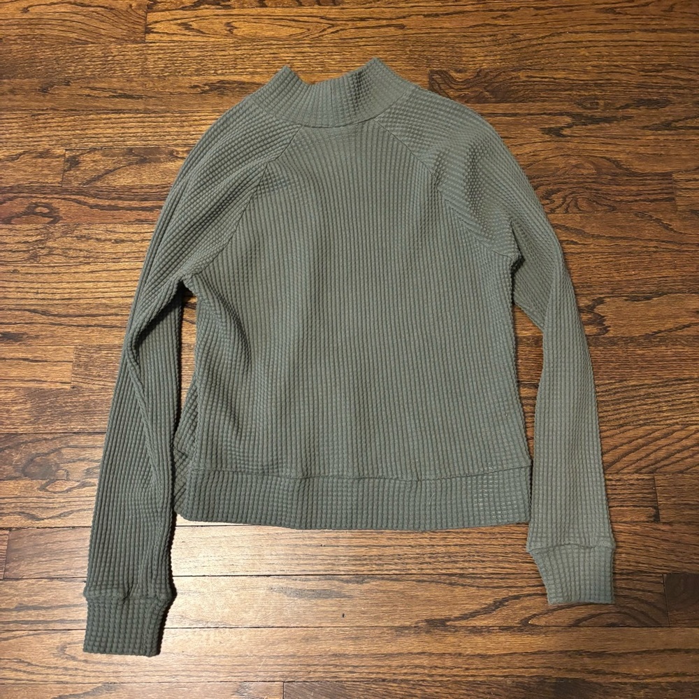 The North Face Chabot Cotton Thermal Knit Funnel Mock Neck Long Sleeve Sweater - Picture 6 of 6